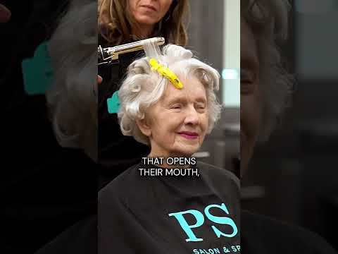 A resident receiving a salon service in PS’s 14 million service milestone video