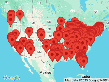 Map showing our locations all across the country